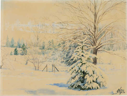 Романова Ольга Александровна (Великая Княгиня). Зимний пейзаж